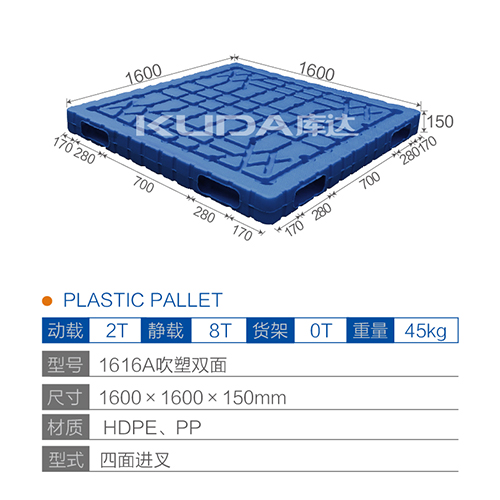 1616A吹塑雙面塑料托盤
